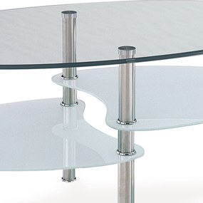 Sconto Konferenčný stolík HAMBURG sklo/oceľ