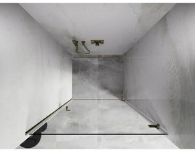 Mexen, Mexen Lunar-B výklopné pravé sprchové dvere 75 cm, transparentné, zlaté - 832-075-000-50-00-P