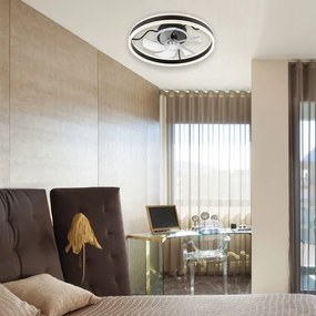 LED Stropné svietidlo s ventilátorom APOLLO LED/38W/230V čierna + DO