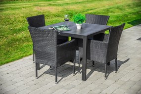 Noela Záhradný jedálenský set Viking M + 4x ratanové kreslo Bali