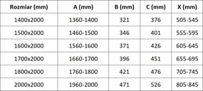 Mexen Velar L Duo, posuvné sprchové dvere do otvoru 180 cm, 8mm šedé sklo, brúsený grafit, 871-180-003-42-95