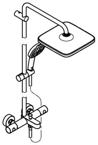 GROHE 26984001 - Sprchový systém VITALIO COMFORT 390 mm lesklý chróm