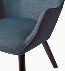 SOFOTEL Kreslo s opierkou na ruky a podnožkou Norse 2045 - modré