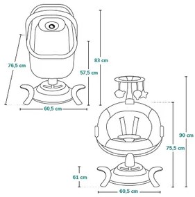 Lionelo - Detské húpacie lehátko s melódiou 2 v 1 BELLA Grey Concrete + diaľkové ovládanie