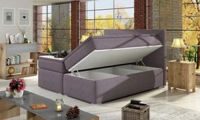 Posteľ Boxspring Divalia 200 x 180, fialová (látka - bd 08)
