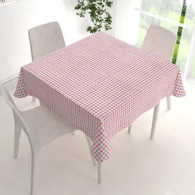 Biante Dekoračný štvorcový obrus Leona LN-028 Červeno-modré káro 90x90 cm