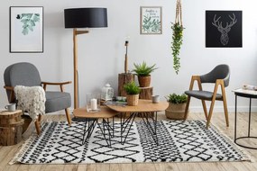 Koberec PROMO BERBER SAFI N9040 biely / čierny