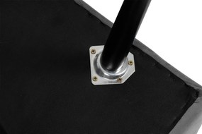 Noela Zamatová lavica s čiernou podnožou MOZA šedá