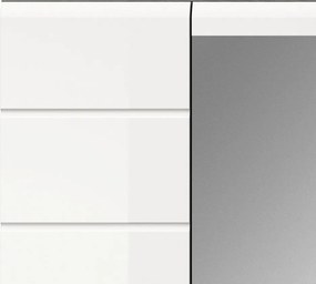 Predsieňová skriňa so zrkadlom Salsa, šedý dub/biely lesk