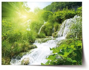 Sablio Plagát Kaskádový vodopád - 60x40 cm