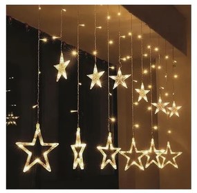 Brilagi - LED Vianočný vonkajší záves 77xLED/3xAA/USB 1,8m IP44 teplá biela