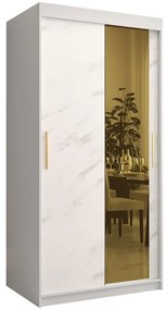Skriňa Platinum T2 100 biely mramor/biely
