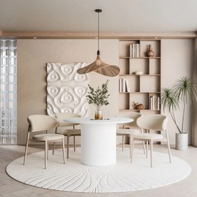 OKRÚHLY JEDÁLENSKÝ STÔL DEBORA BIELY 120 cm