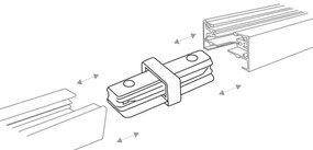 Zuma Line 3015 - Bodové svietidlo do lištového systému REFLEKTOR 6xGU10/10W/230V