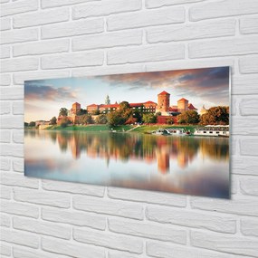 Nástenný panel  Krakow hrad rieka 125x50 cm