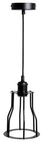 Luster na lanku 1xE27/60W/230V pr. 15 cm čierna