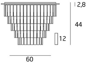 MAXLIGHT C0137 - Stropné svietidlo MONACO 15xG9/40W/230V pr. 60 cm chróm