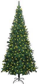 Umelý vianočný stromček s LED L 240 cm zelený 3077405