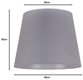 Duolla - Tienidlo k stojací lampě CLASSIC L E27 pr. 38 cm šedá