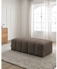 Hnedá podnožka z textílie buklé Annecy – Bobochic Paris