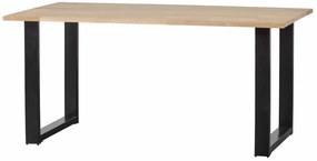 Jedálenský stôl tablo 160 x 90 cm nohy do tvaru u dubový MUZZA