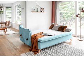 Svetlomodrá rozkladacia pohovka 225 cm Charming Charlie – Miuform