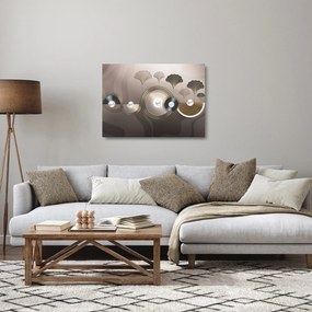 Sklenený obraz - Zlatohnedá abstrakcia (70x50 cm)