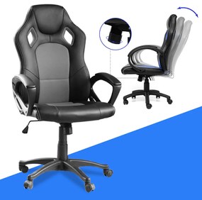 Gamer stolička Basic s farebnou opierkou, sivá