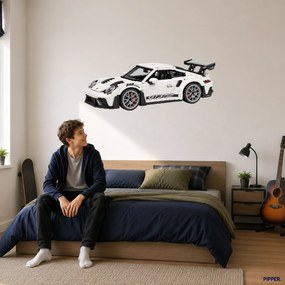 60x130cm LEGO Porsche 911 GT3RS - textilná nálepka na stenu