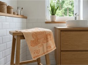 Detský uterák BEBÉ žabička oranžový 30x50 cm