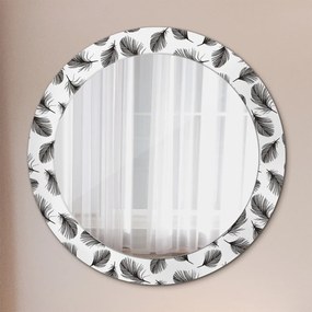 Okrúhle ozdobné zrkadlo Perie fi 70 cm