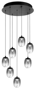 Dizajnový luster Pamela 7 chrome