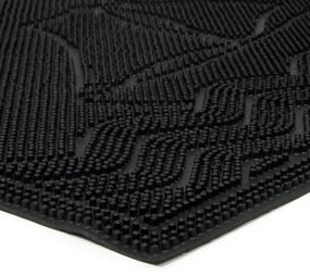 Gumová čistiaca rohož Ship 40 x 60 x 0,6 cm, čierna