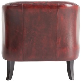furniture-nabytek.cz - Kreslo Chesterfield Oakland z masívnej pravej kože, červené