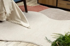 Koberec FUSION Shape  5710 krémový / tehlový