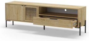 TV stolík v dekore duba v prírodnej farbe 160x50 cm Inca – Marckeric