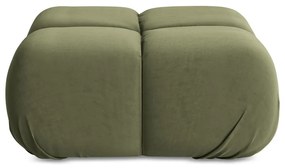 Svetlozelená zamatová modulárna podnožka Lokua – Makamii