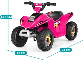 Detský štvorkolka na batérie, ružová
