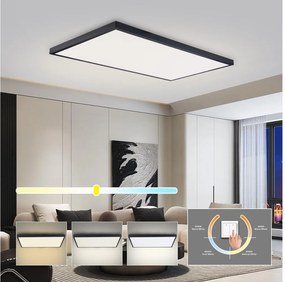 Brilagi -LED Kúpeľňové stropné svietidlo FRAME LED/96W/230V 120x60 cm IP44 čierna