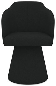 Čierne čalúnené jedálenské kreslo Kanoa – Makamii