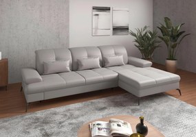 XXXLutz ROHOVÁ SEDAČKA, textil, koža, svetlosivá Sit & More - Sedačky - 000144011737