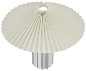 Biela/v striebornej farbe stolová lampa so stmievačom s textilným tienidlom (výška 36 cm) Taite – Blomus