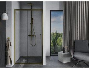 Mexen Apia, posuvné dvere do otvoru 150 x 190 cm, 6mm číre sklo, zlatý profil, 845-150-000-50-00