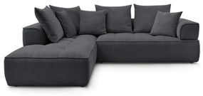Tmavosivá ženilková rohová pohovka (ľavý roh/do L) Whesley – Bobochic Paris