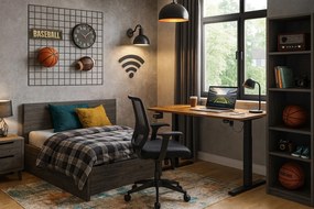 Herný stôl BR04 LOFT s čiernym rámom 140 cm