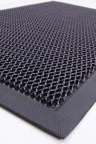 NET 3D ČIERNA A SIVÁ textilná rohožka rozmer: 60x90 cm