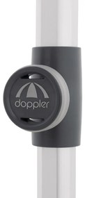 Doppler EXPERT 220 x 140 cm - slnečník s automatickým naklápaním prírodná farby (slonovinová kost - kód farby 820), 100 % polyester