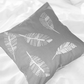 Polášek Bavlnená obliečka na vankúšik - Biele pierka | 40 x 40 cm