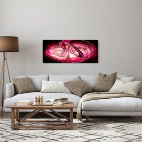 Obraz ružových fraktálov (120x50 cm)