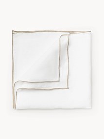 Ľanové obrúsky's dekoračným lemom Kennedy, 4 ks